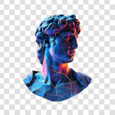 Estátua Digital 3D Png Transparente 