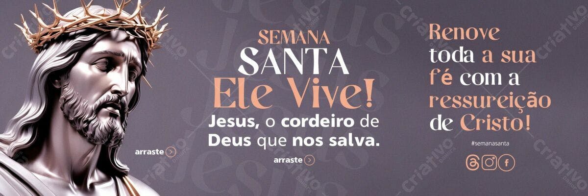 Banner Semana Santa PSD Editável