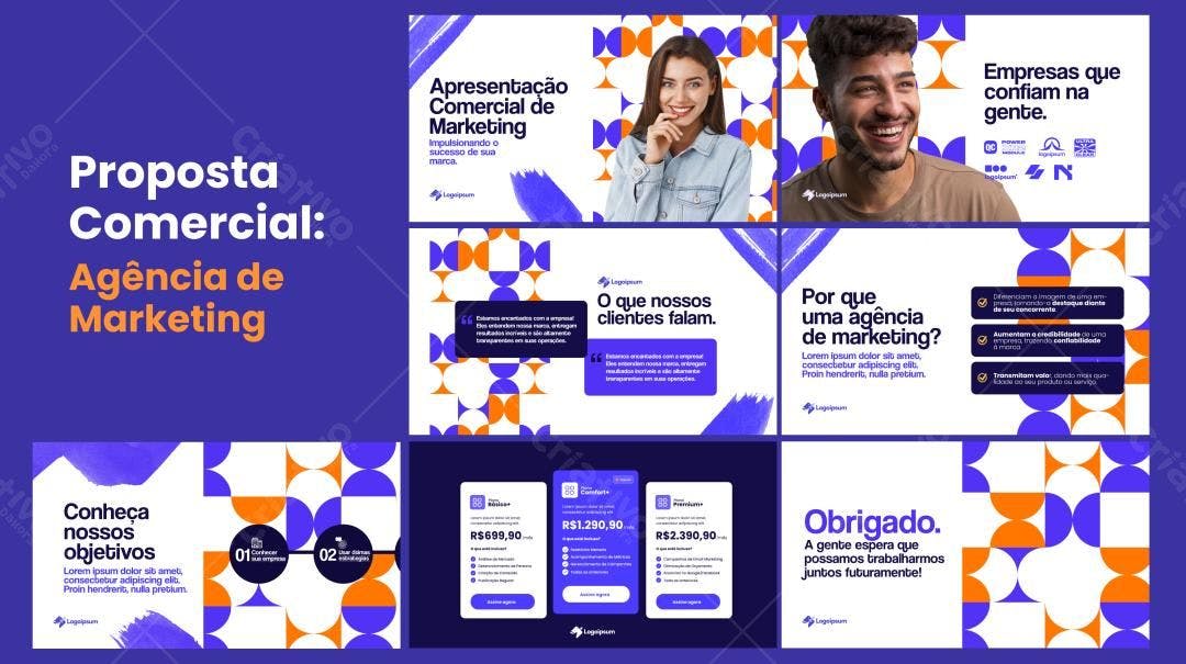 Apresentação Comercial Agência de Marketing PSD Editável
