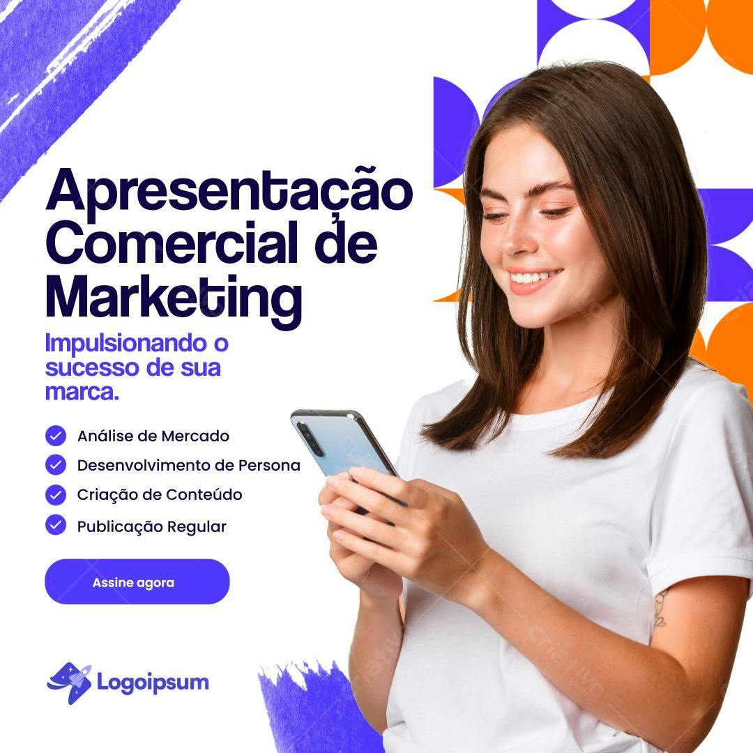 Apresentação de Marketing Digital PSD Editável