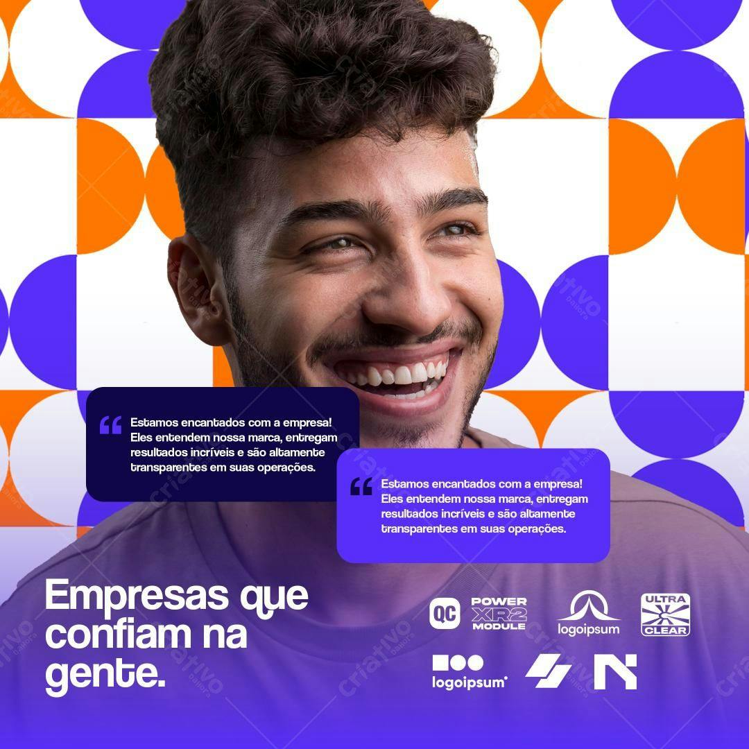Publipost para Empresas que Confiam PSD Editável