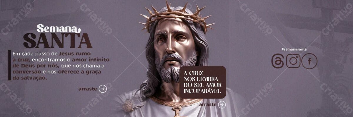 Banner Semana Santa PSD Editável