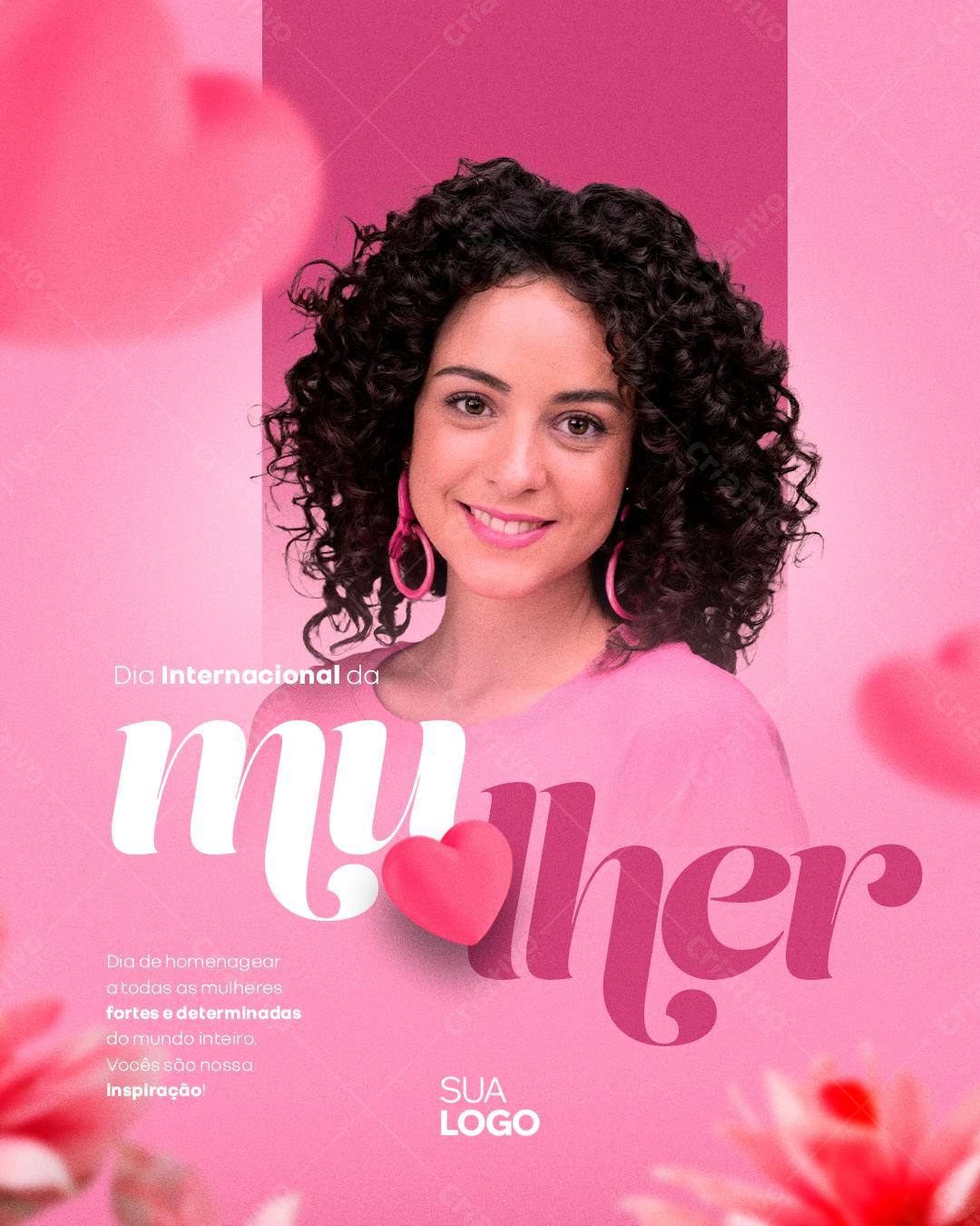 Flyer Dia Internacional da Mulher PSD Editável