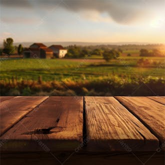 Mesa de madeira | fazenda | campo | background | imagem para composição