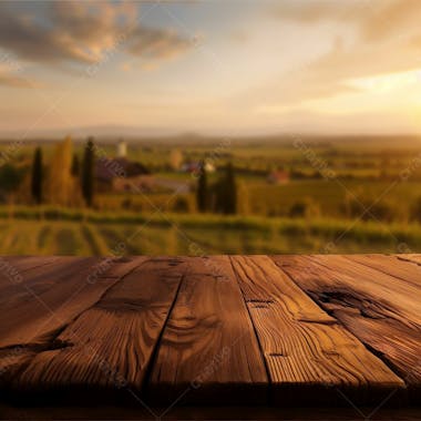 Mesa de madeira | fazenda | campo | background | imagem para composição