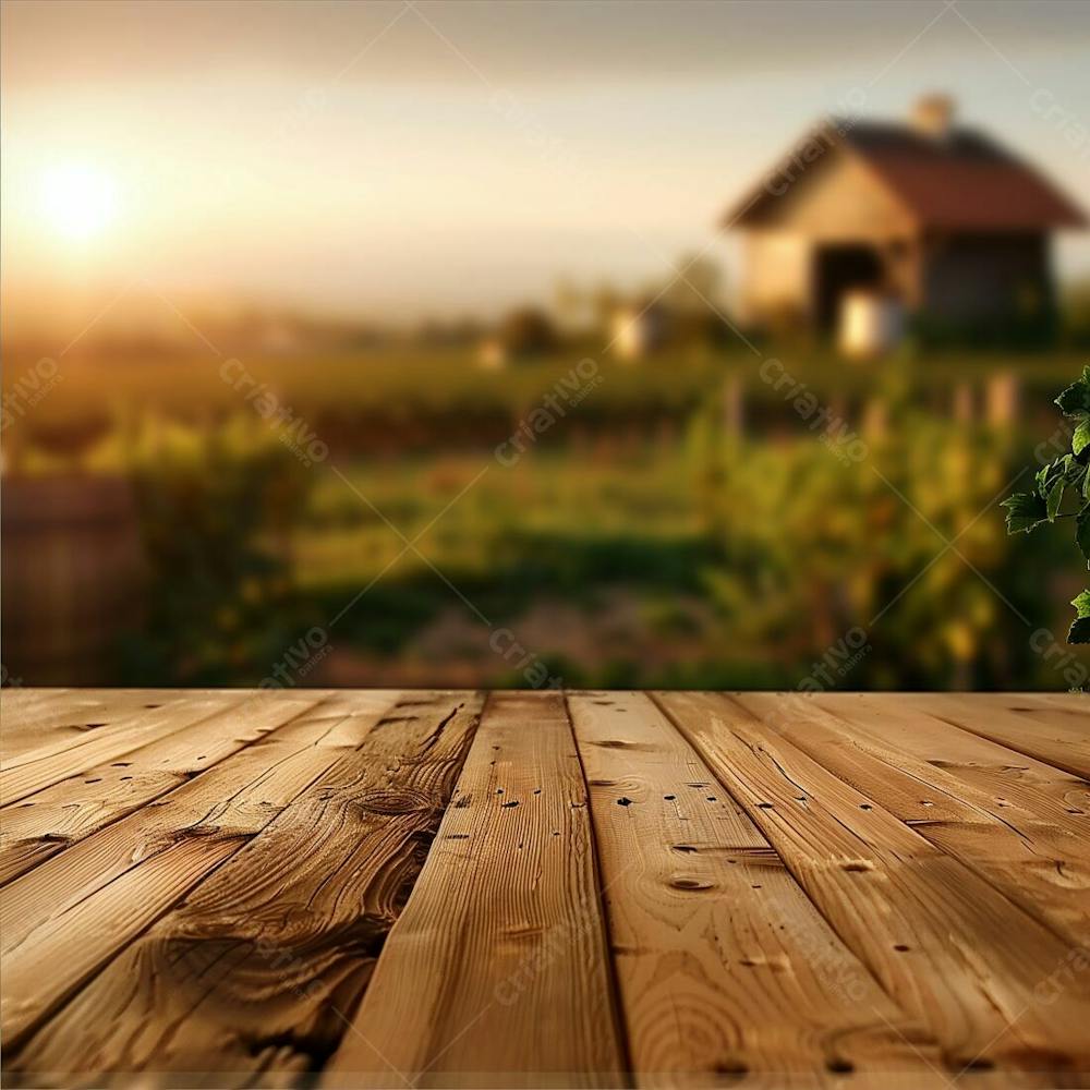 MESA DE MADEIRA | FAZENDA | CAMPO | BACKGROUND | IMAGEM PARA COMPOSIÇÃO