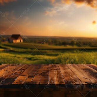 Mesa de madeira | fazenda | campo | background | imagem para composição