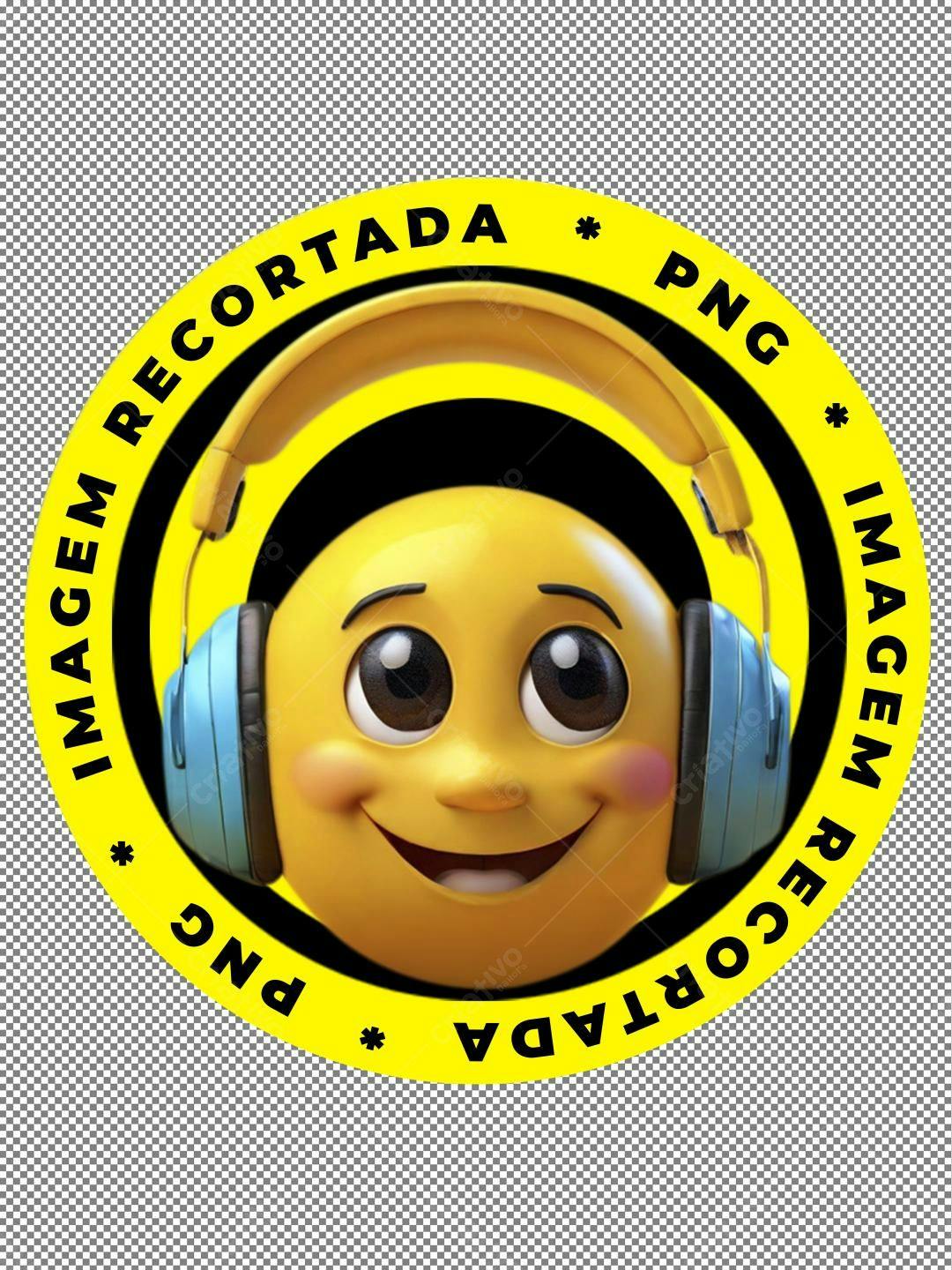 Icone Emoji Música PNG com fundo transparente