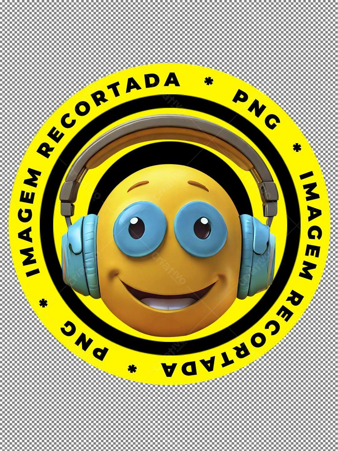 Icone Emoji Música PNG com fundo transparente