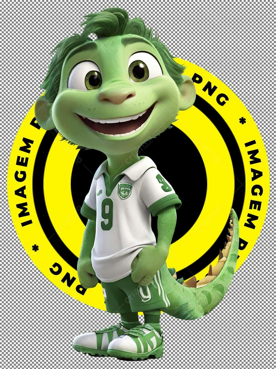 Mascote Dino PNG com fundo transparente