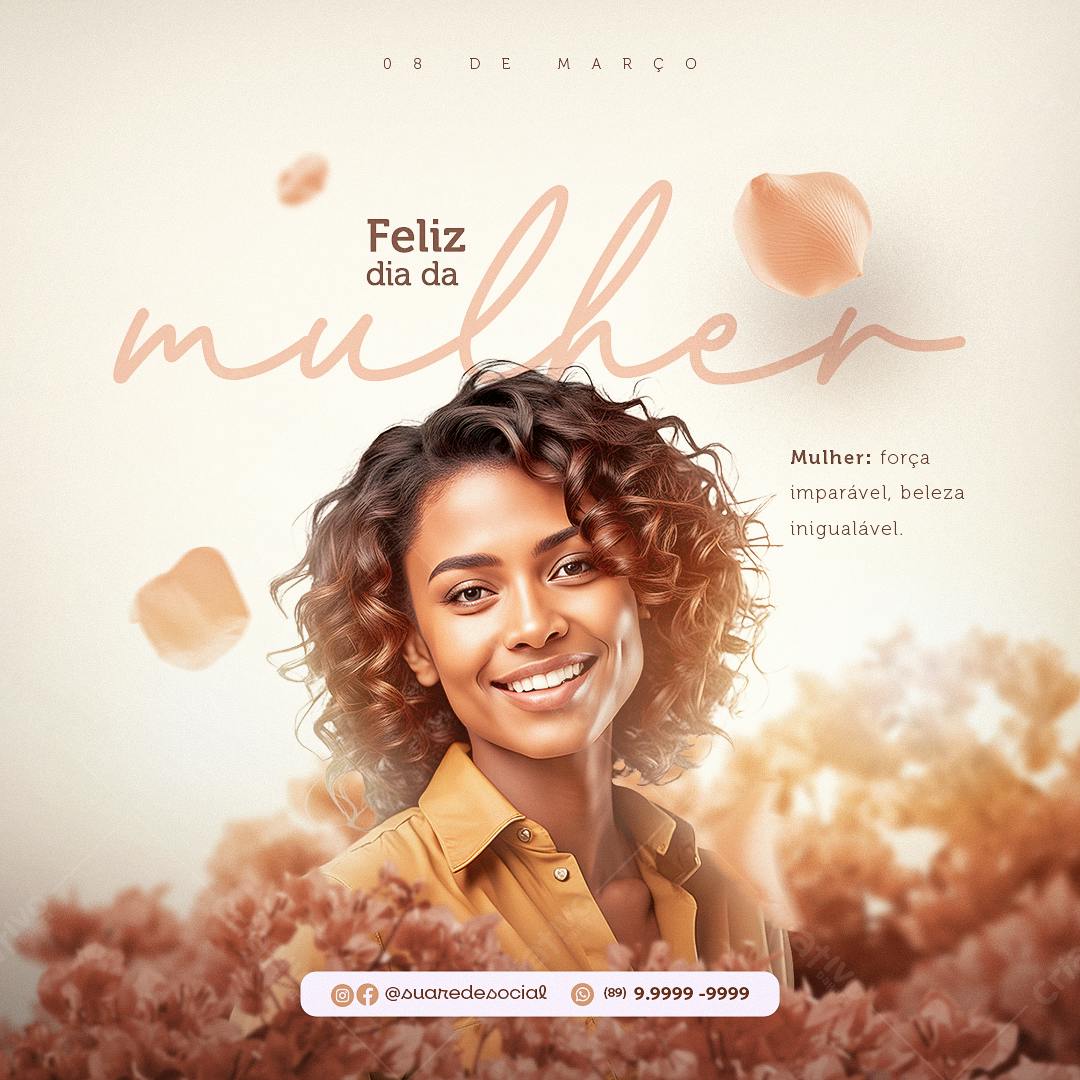 Postagem Dia da Mulher PSD Editável