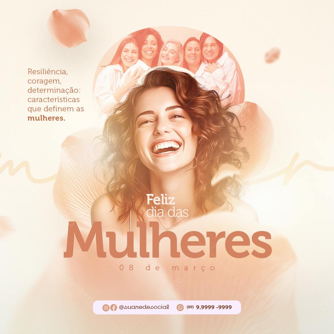 Postagem Dia Internacional da Mulher PSD Editável