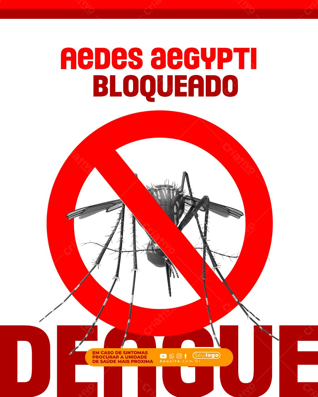 Cartaz Combate Dengue PSD Editável