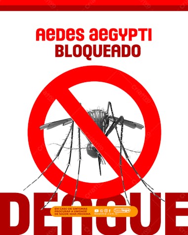 Placa para campanha contra dengue