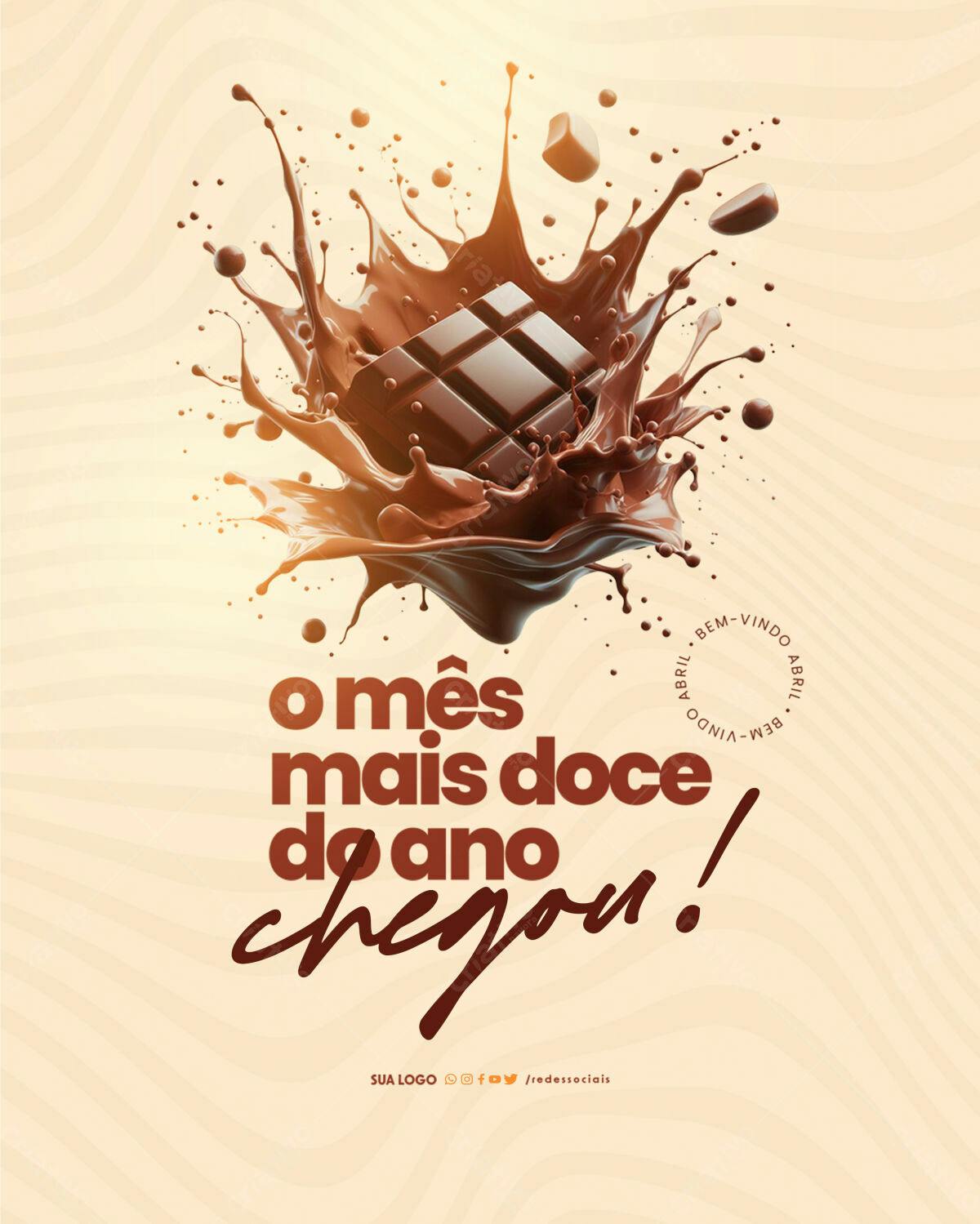 Flyer Mês do Chocolate PSD Editável