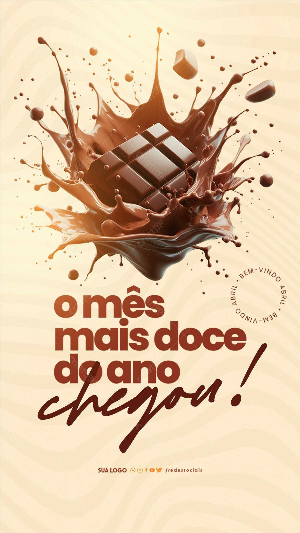 Flyer para o Mês do Chocolate PSD Editável