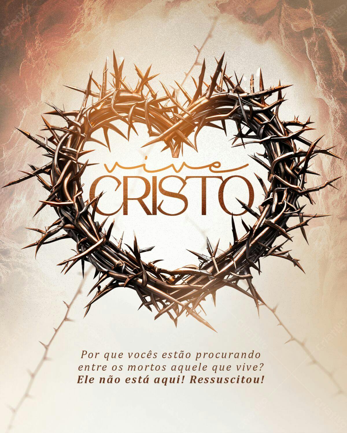Flyer Páscoa Cristo Ressuscitou PSD Editável