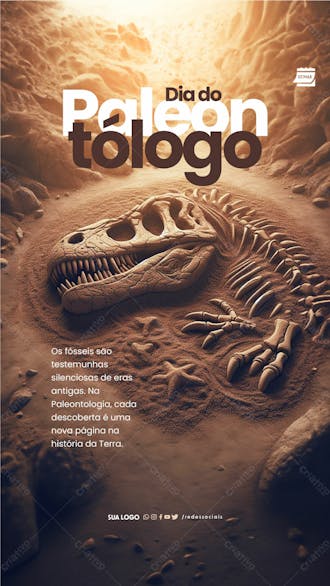 Story dia do paleontólogo cada descoberta é uma nova página