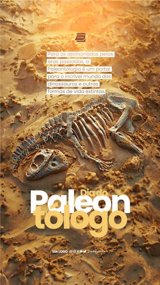 Story dia do paleontólogo portal para um mundo incrível