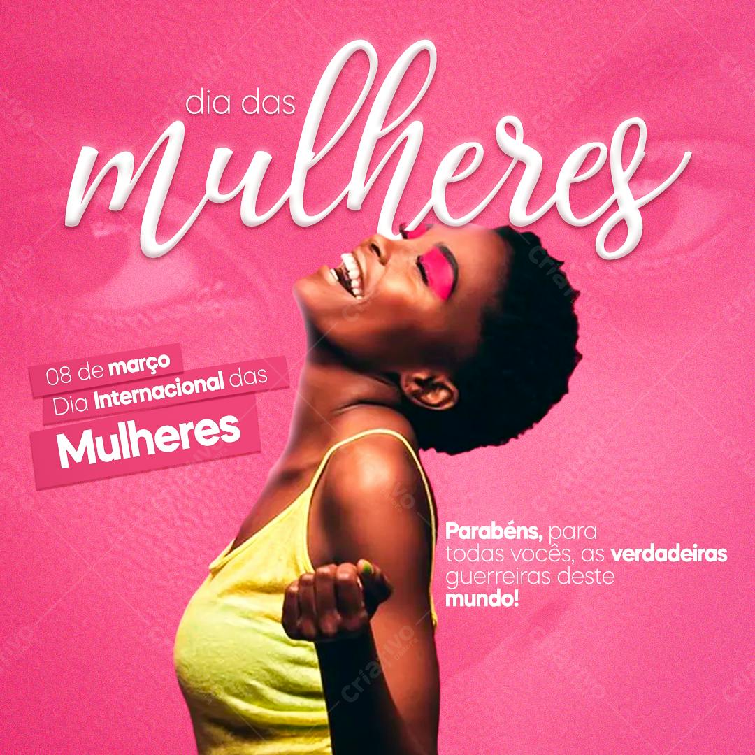 Post para o Dia Internacional da Mulher PSD Editável