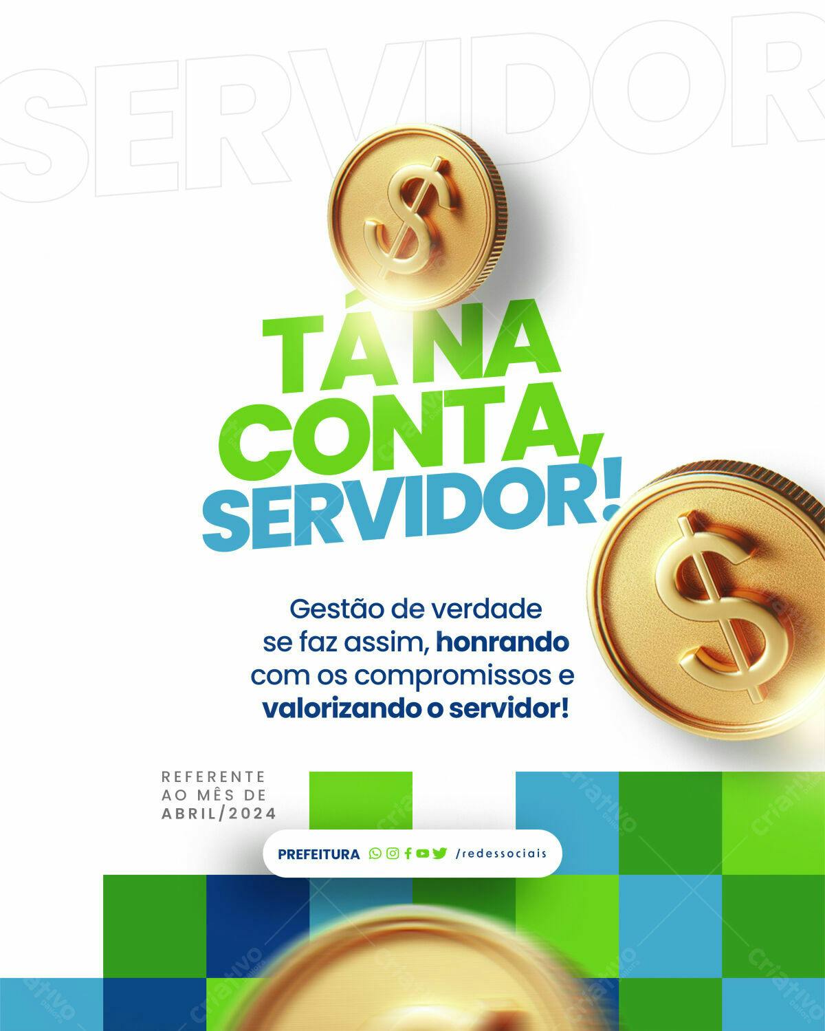 Flyer para Valorização do Servidor Público PSD Editável
