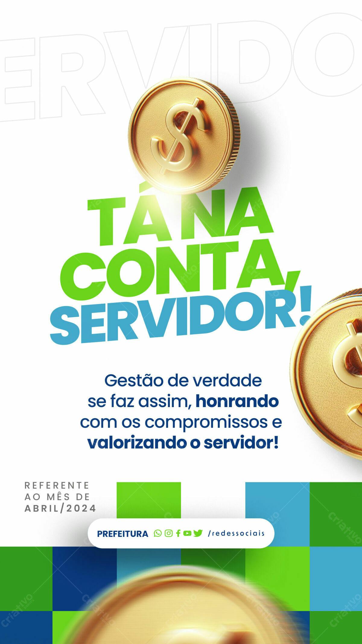 Flyer para Valorização do Servidor Público PSD Editável