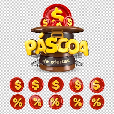 Páscoa selo 3d