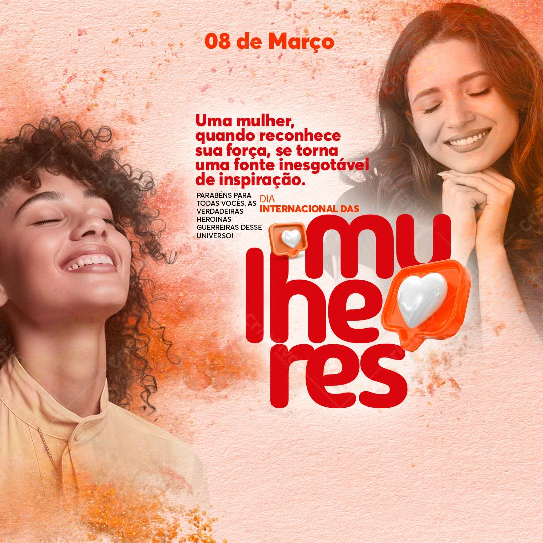 Postagem Dia Internacional da Mulher PSD Editável