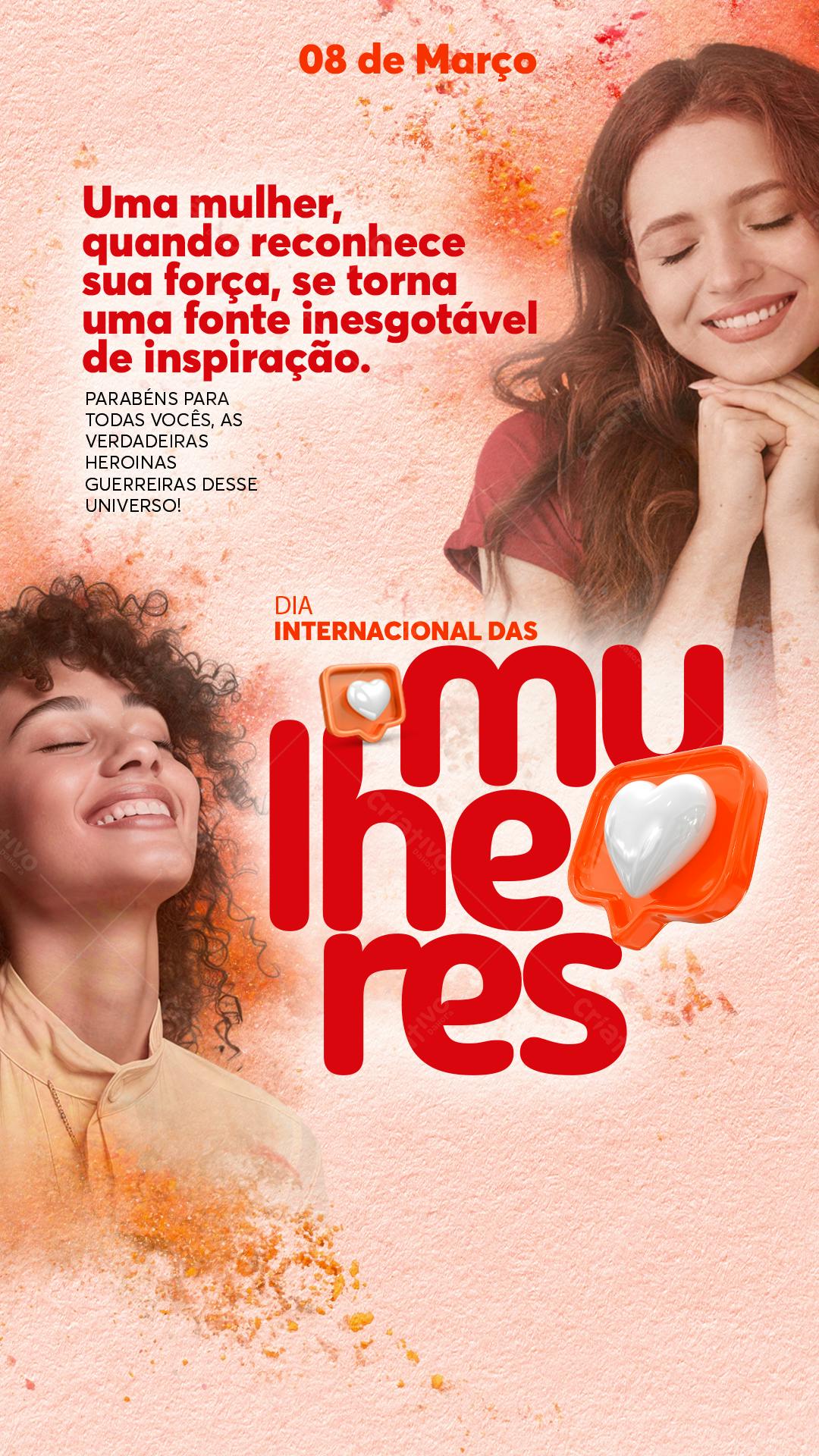 Flyer Dia Internacional da Mulher PSD Editável