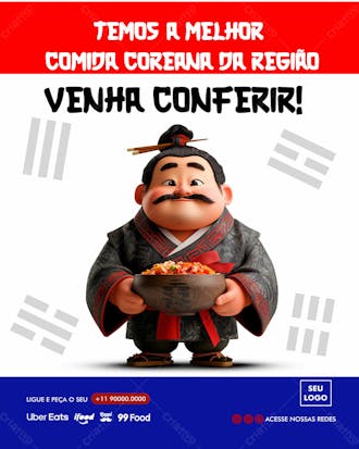 Comida coreana psd