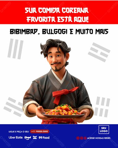 Comida coreana psd