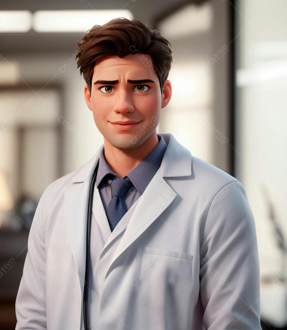 Médico jovem sorrindo retrato profissional
