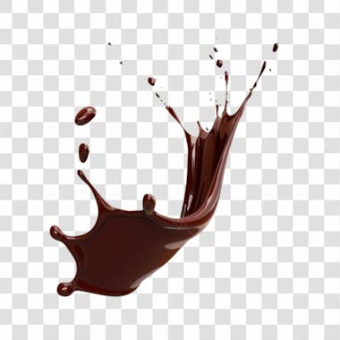 Splash de chocolate png transparente