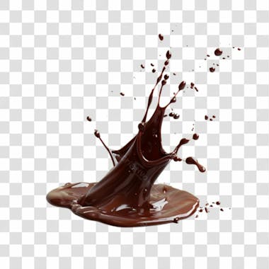 Splash de chocolate png transparente