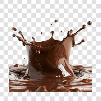 Splash de chocolate png transparente