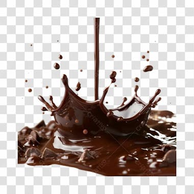 Splash de chocolate png transparente