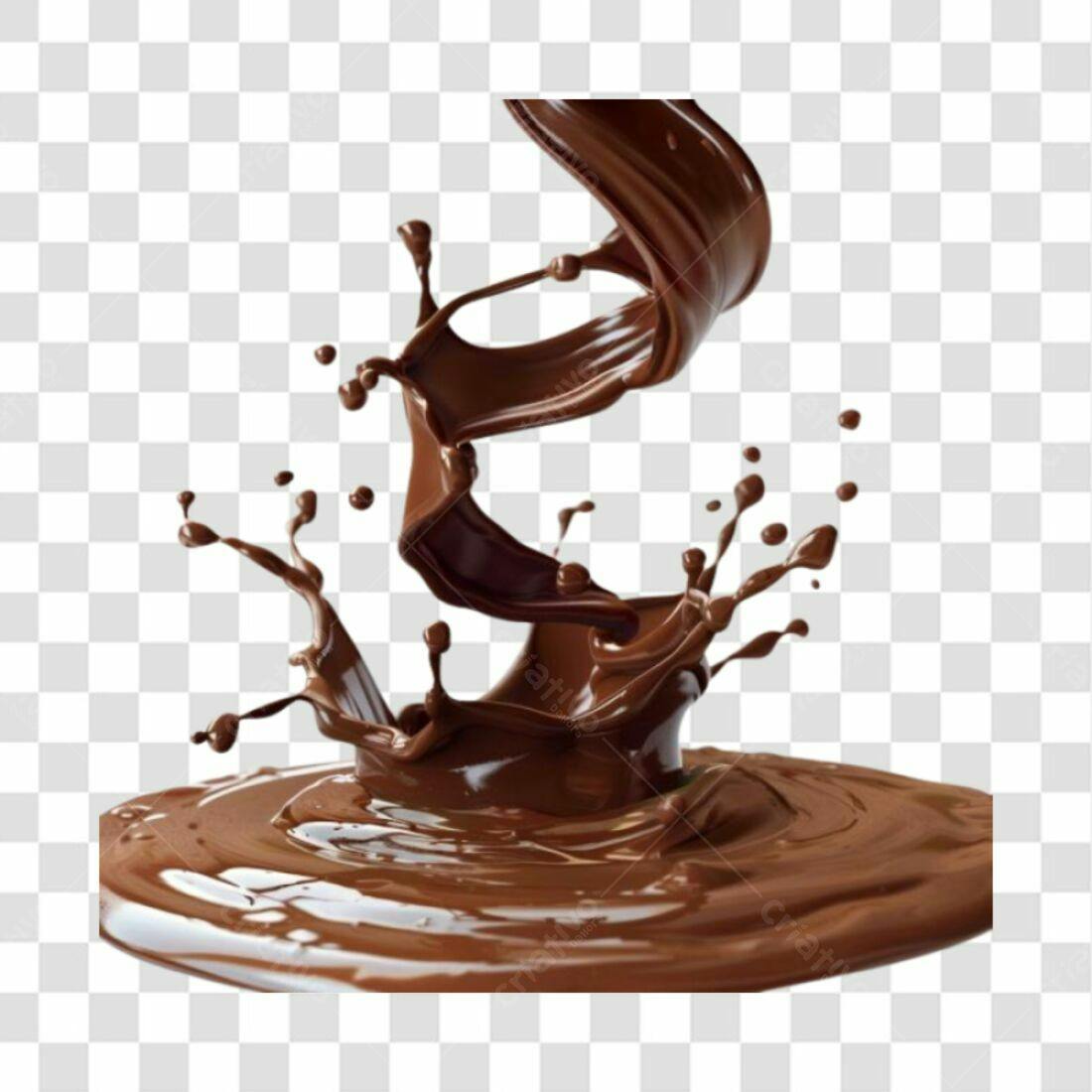 Icone Chocolate derramamento PNG com fundo transparente