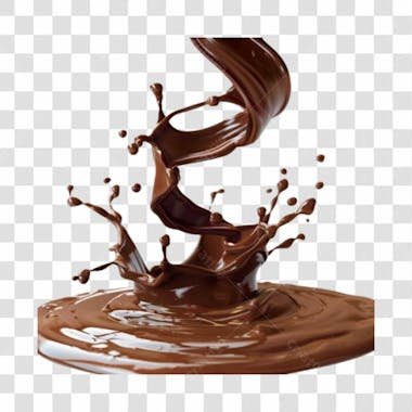 Splash de chocolate png transparente