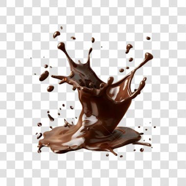 Splash de chocolate png transparente