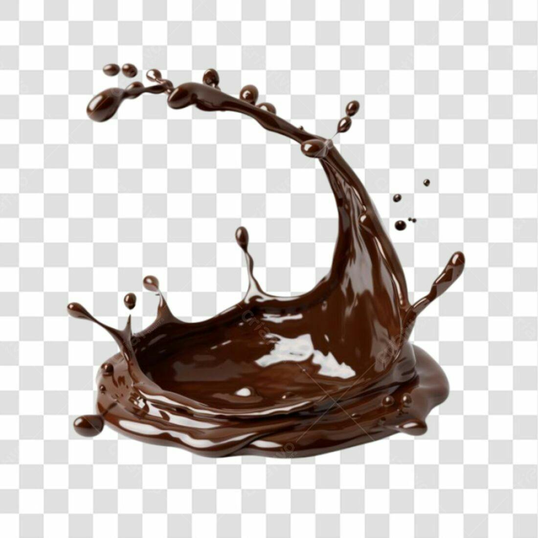 Icone Chocolate Derramado PNG com fundo transparente
