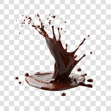 Splash de chocolate png transparente