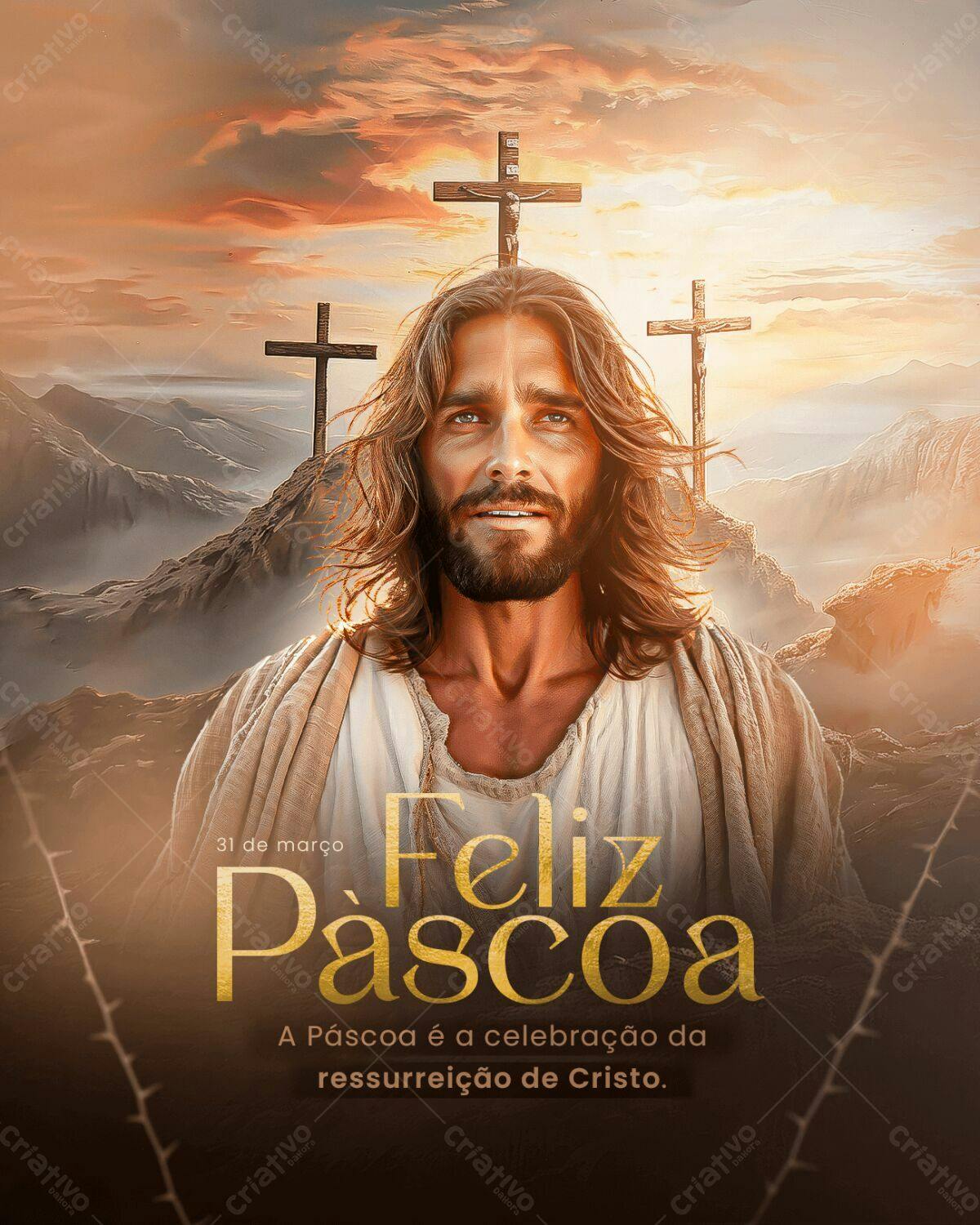 Flyer para Páscoa PSD Editável