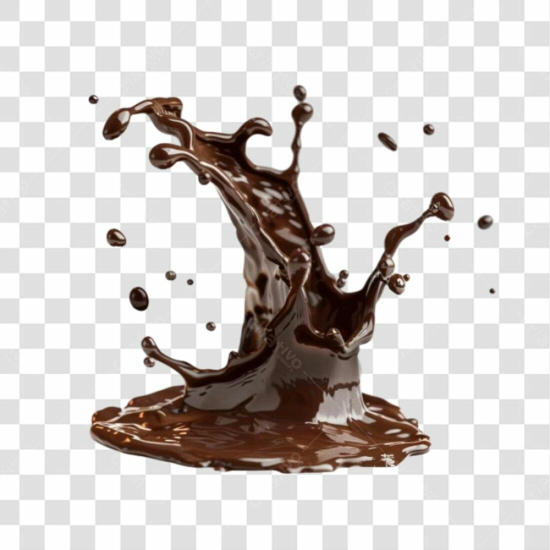 Icone Chocolate derramamento PNG com fundo transparente