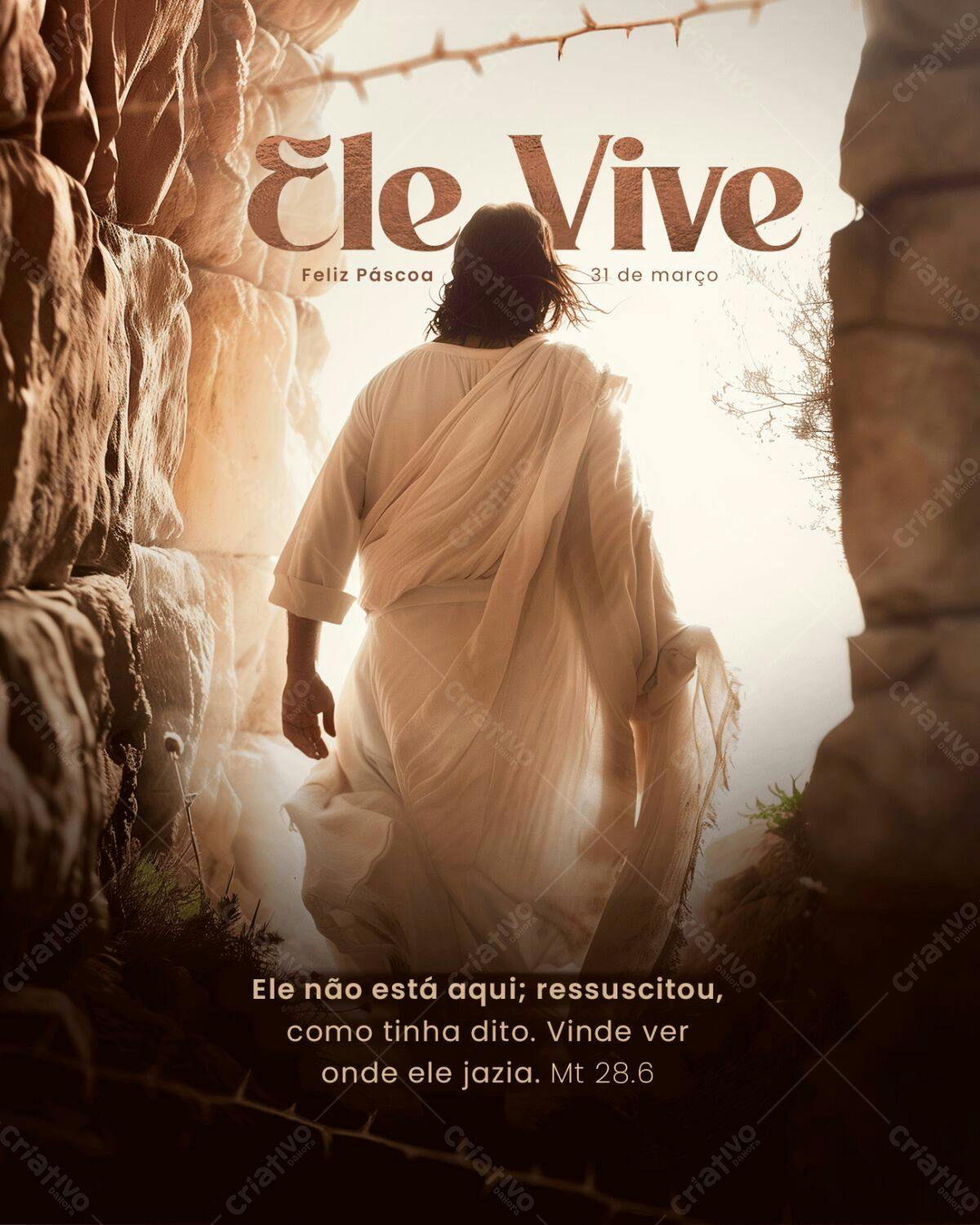 Post para Páscoa PSD Editável