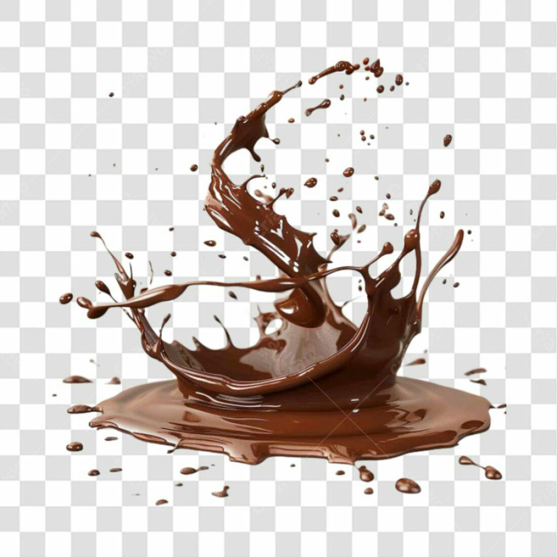 Icone Chocolate Derramado PNG com fundo transparente