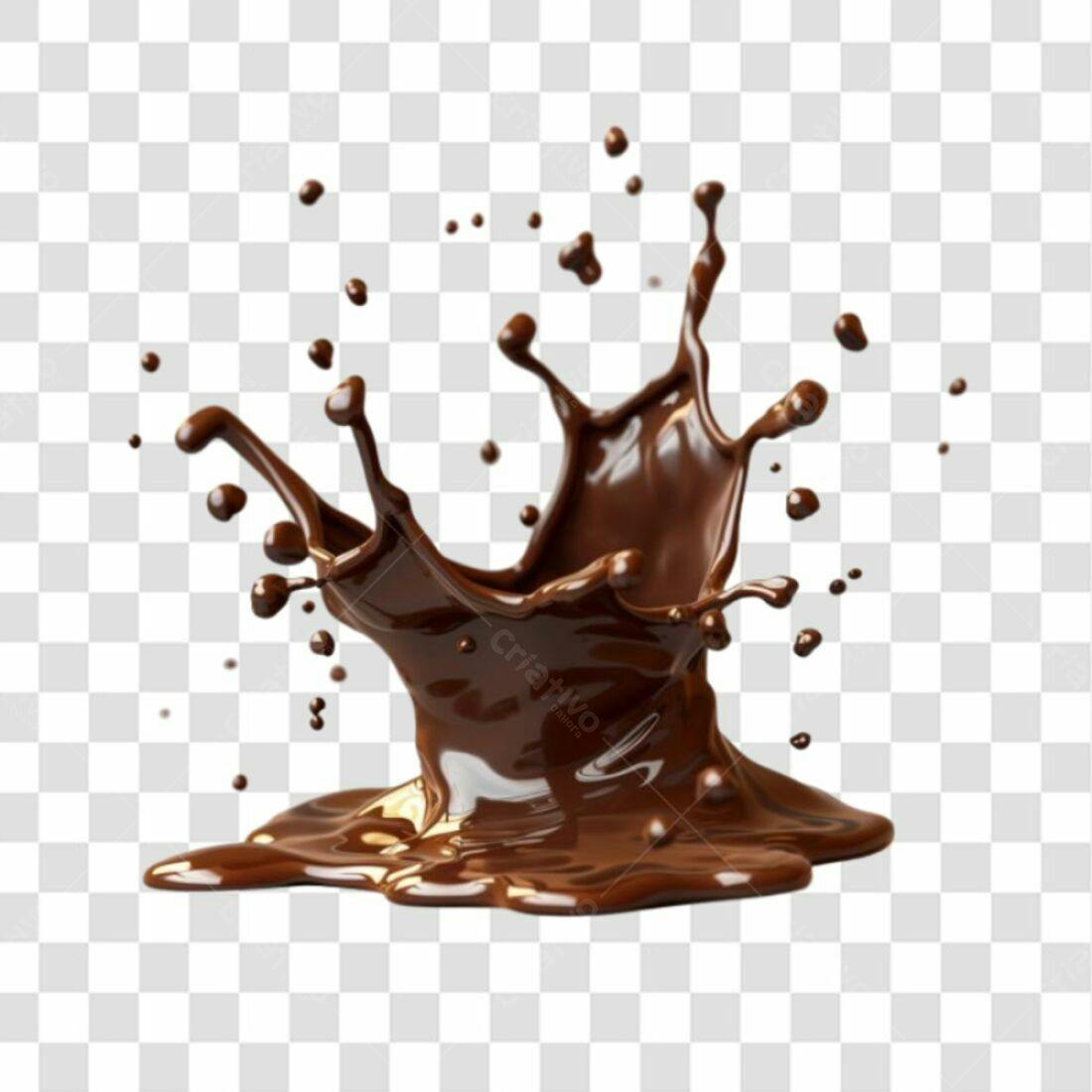 Icone Chocolate Derramado PNG com fundo transparente