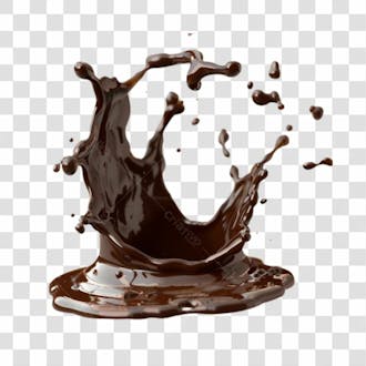 Splash de chocolate png transparente