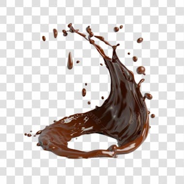 Splash de chocolate png transparente