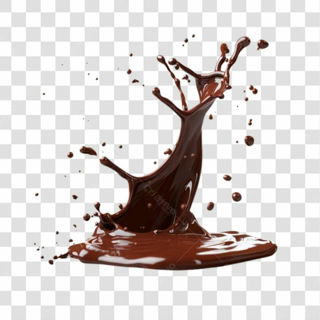 Icone Chocolate Derramado PNG com fundo transparente