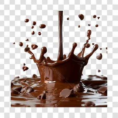 Splash de chocolate png transparente